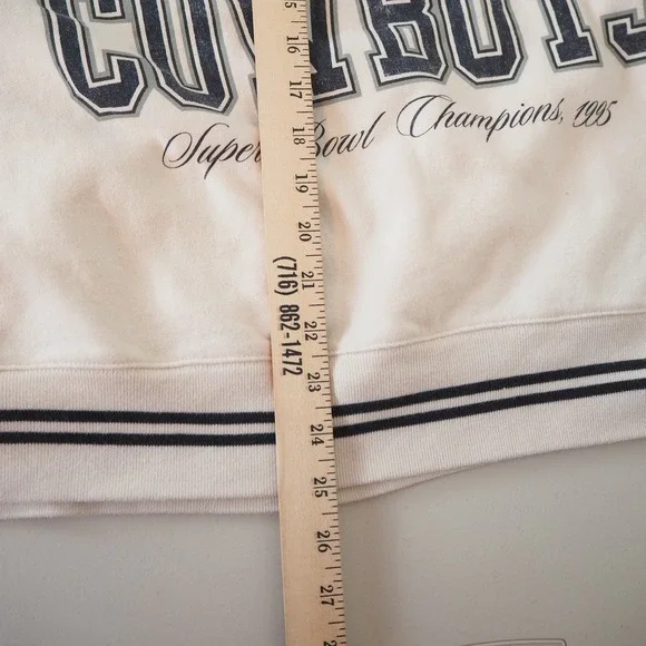 Abercrombie & Fitch NFL Dallas Cowboys Retro Sweatshirt Sz Large Oversized 1995 - Picture 9 of 12
